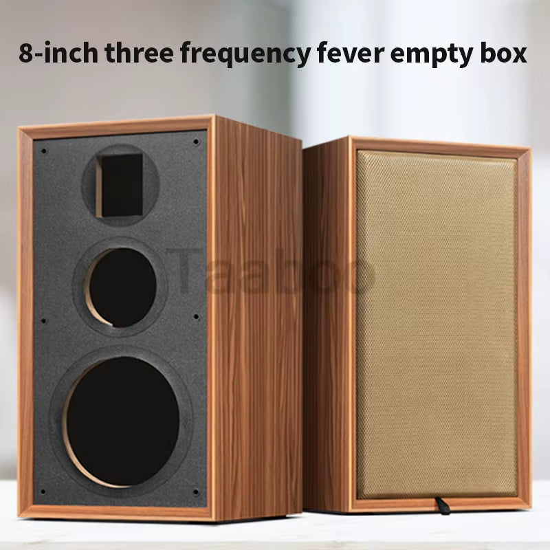 8-Inch Handmade Wooden Bookshelf Speaker Box for DIY Audio – High-Quality Passive Speaker Enclosure