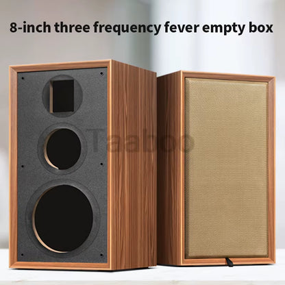 8-Inch Handmade Wooden Bookshelf Speaker Box for DIY Audio – High-Quality Passive Speaker Enclosure